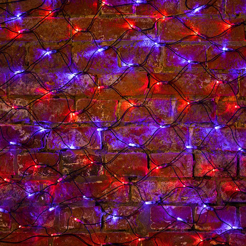 фото Гирлянда светодиодная neon-night сеть 176 led свечение красно-синее 2х0,7 м уличная (215-013)
