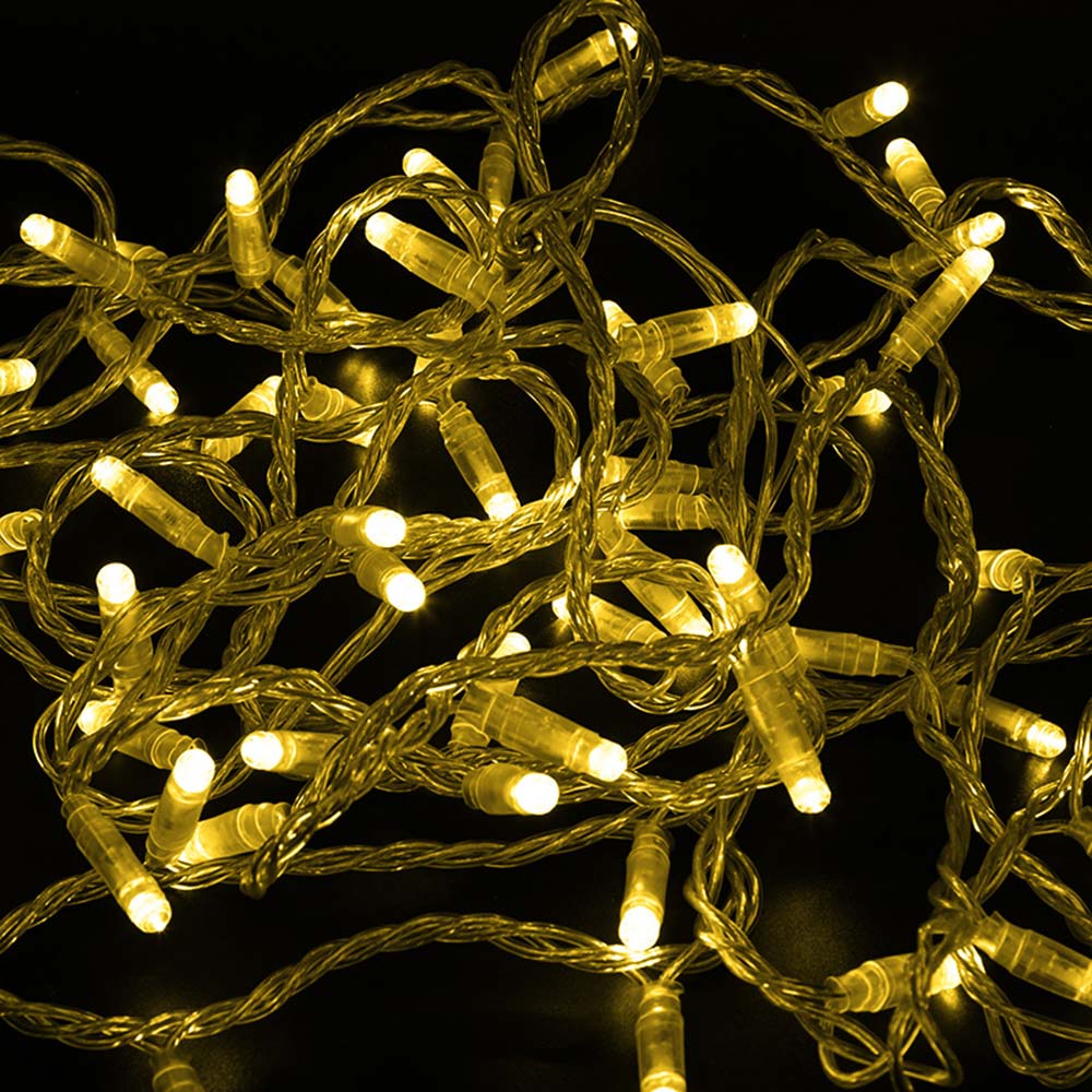 фото Гирлянда светодиодная neon-night нить 100 led свечение желтое 10 м уличная (305-281)
