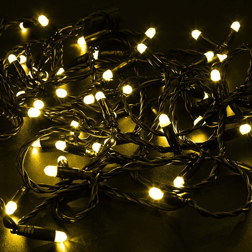 фото Гирлянда светодиодная neon-night нить 100 led свечение желтое 10 м уличная (305-241)