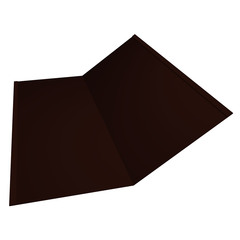 Ендова внутренняя для металлочерепицы 300х300 мм 2 м темно-коричневая RR 32 rooftop matte