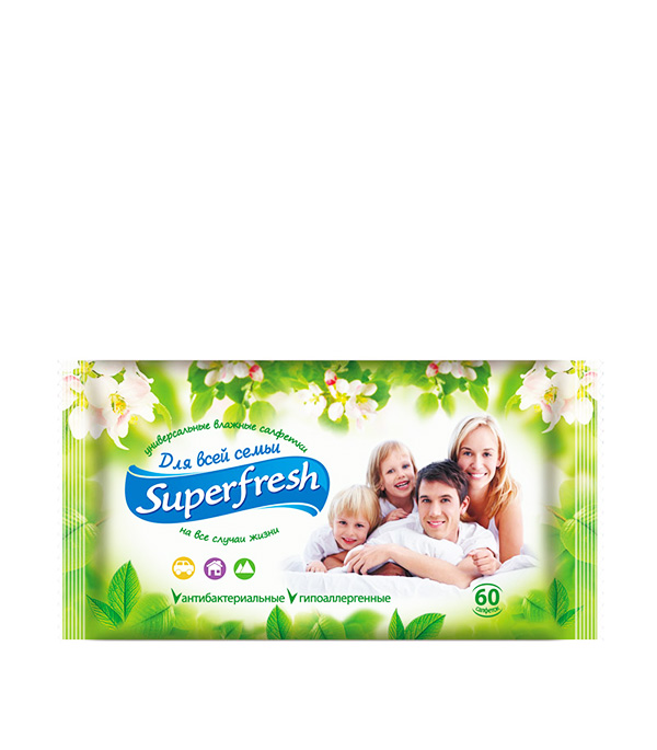 фото Салфетки влажные superfresh (60 шт.)