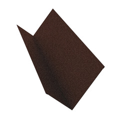 Планка примыкания для металлочерепицы 130х160 мм 2 м коричневая RAL 8017 rooftop matte