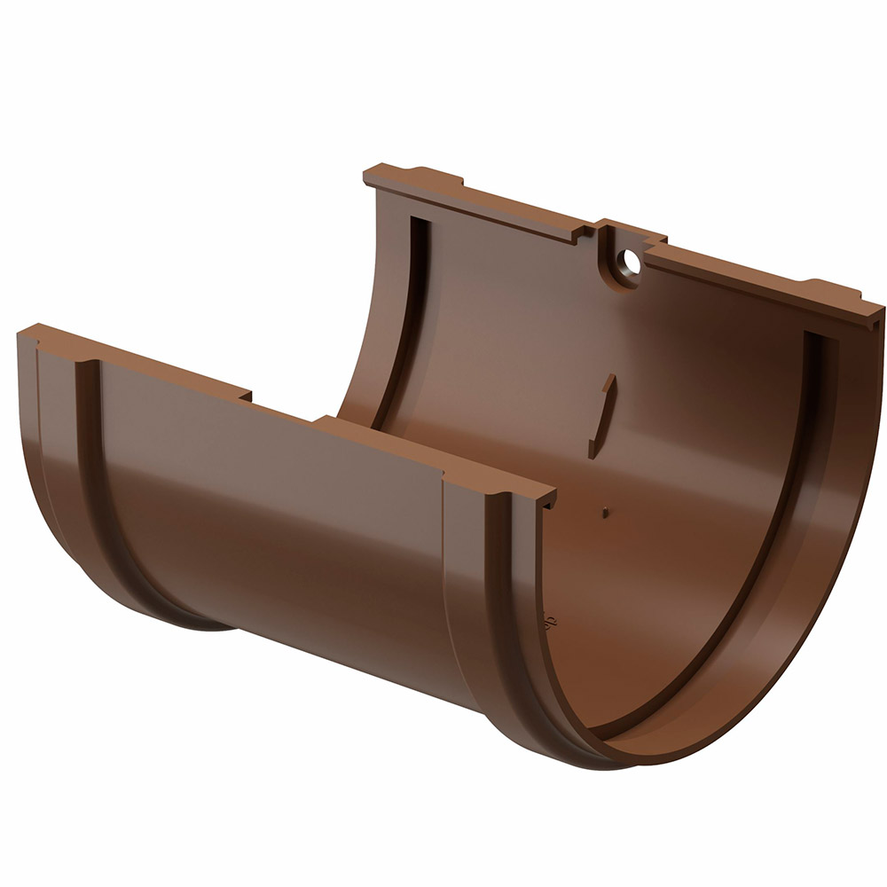 

Соединение желоба пластиковое d120 мм Docke Standard коричневое RAL 8017, Коричневый