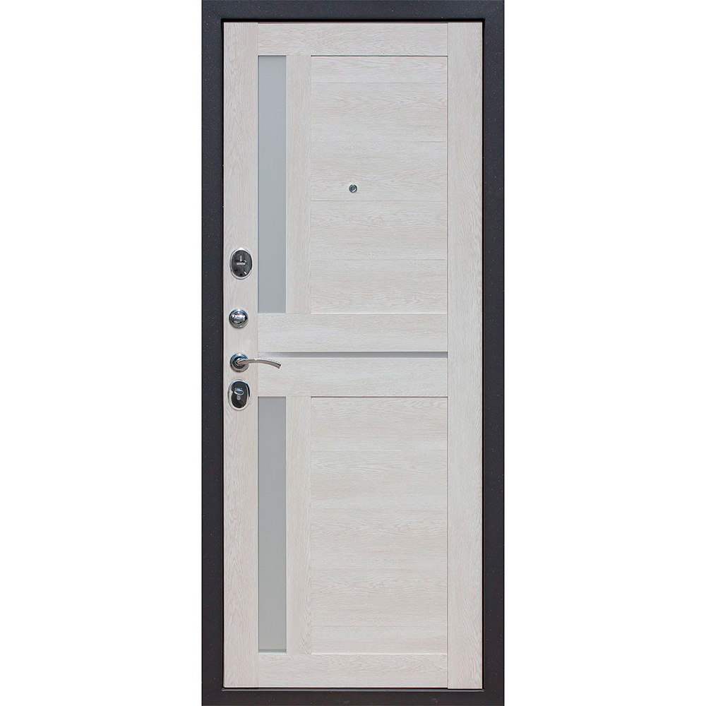 Дверь входная Нью-Йорк 7,5 левая черный муар - каштан перламутр 860х2050 мм