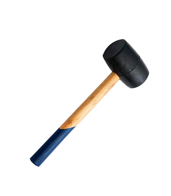 фото Киянка резиновая деревянная ручка черная 750 г hesler