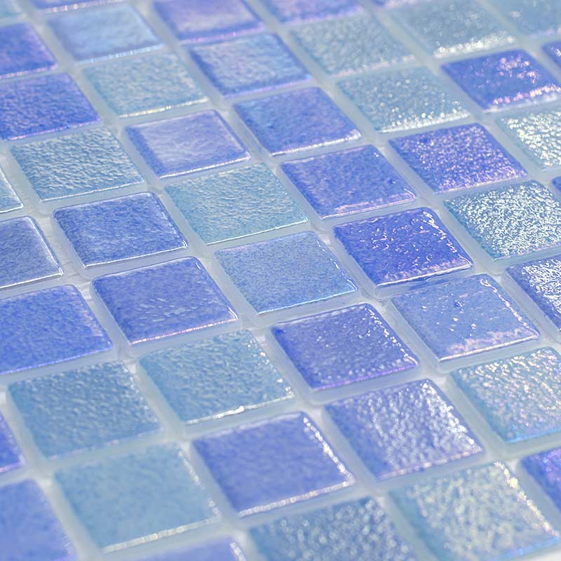 фото Мозаика vidrepur perla blue синий перламутр стеклянная 317х317х4 мм