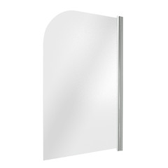 Шторка для ванной стеклянная прозрачная 80х140х0,5 см распашная профиль хром Bas Screen (21465)