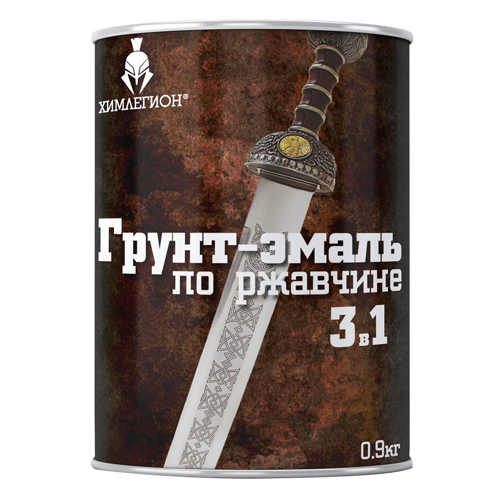 

Грунт-эмаль по ржавчине Химлегион ХВ-0278 серая 3в1 0,9 кг, Серый