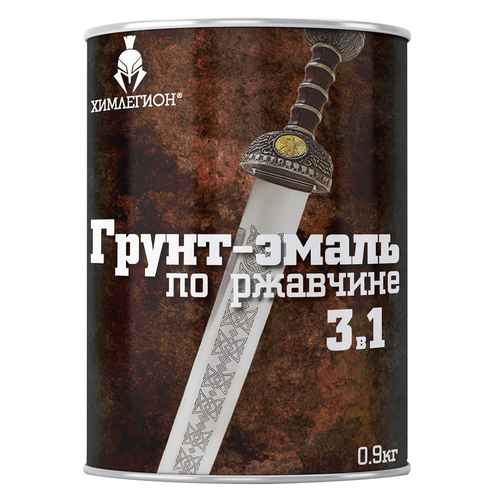 

Грунт-эмаль по ржавчине Химлегион ХВ-0278 черная 3в1 0,9 кг, Черный