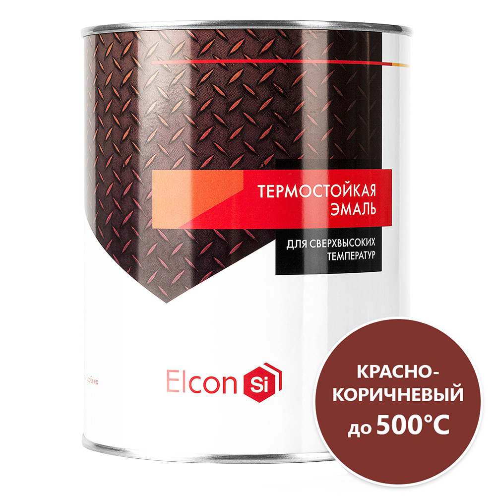  термостойкая Elcon 500 градусов красно-коричневая 0,8 кг —  .