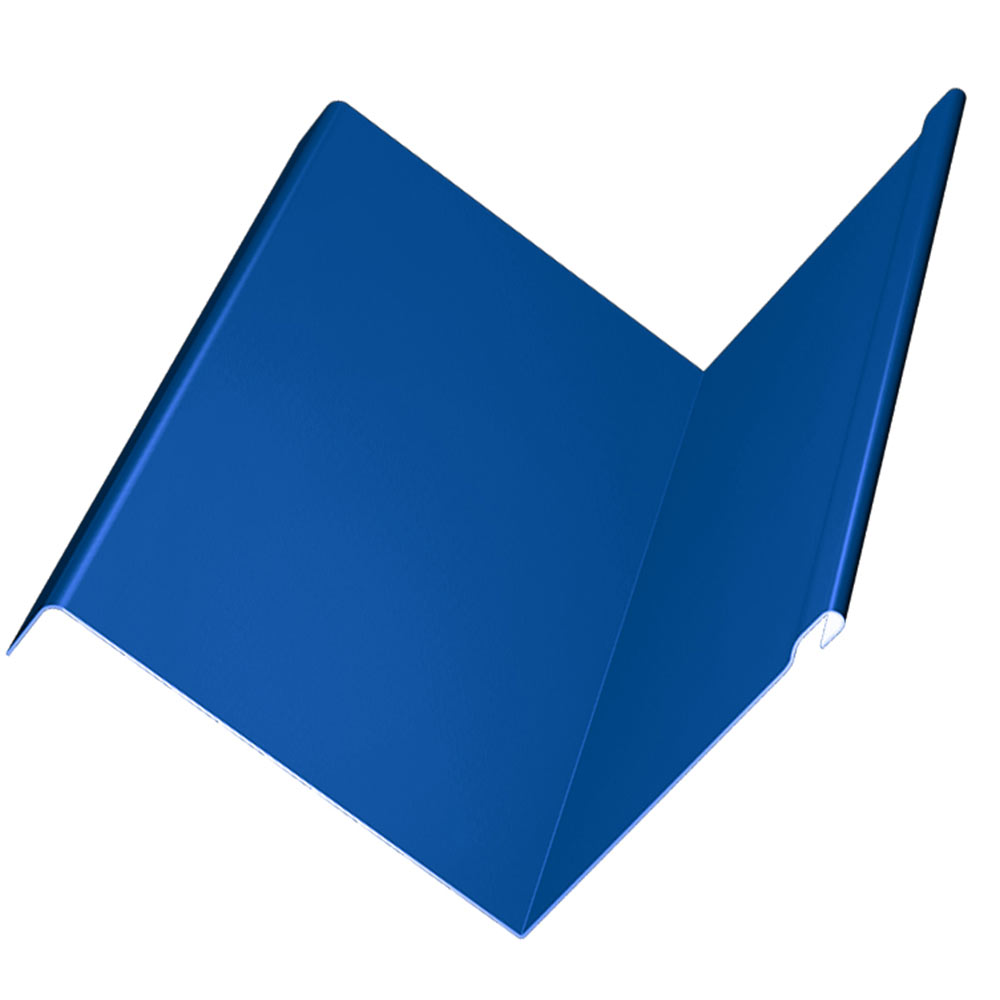 фото Планка примыкания для металлочерепицы 130х160 мм 2 м синяя ral 5005
