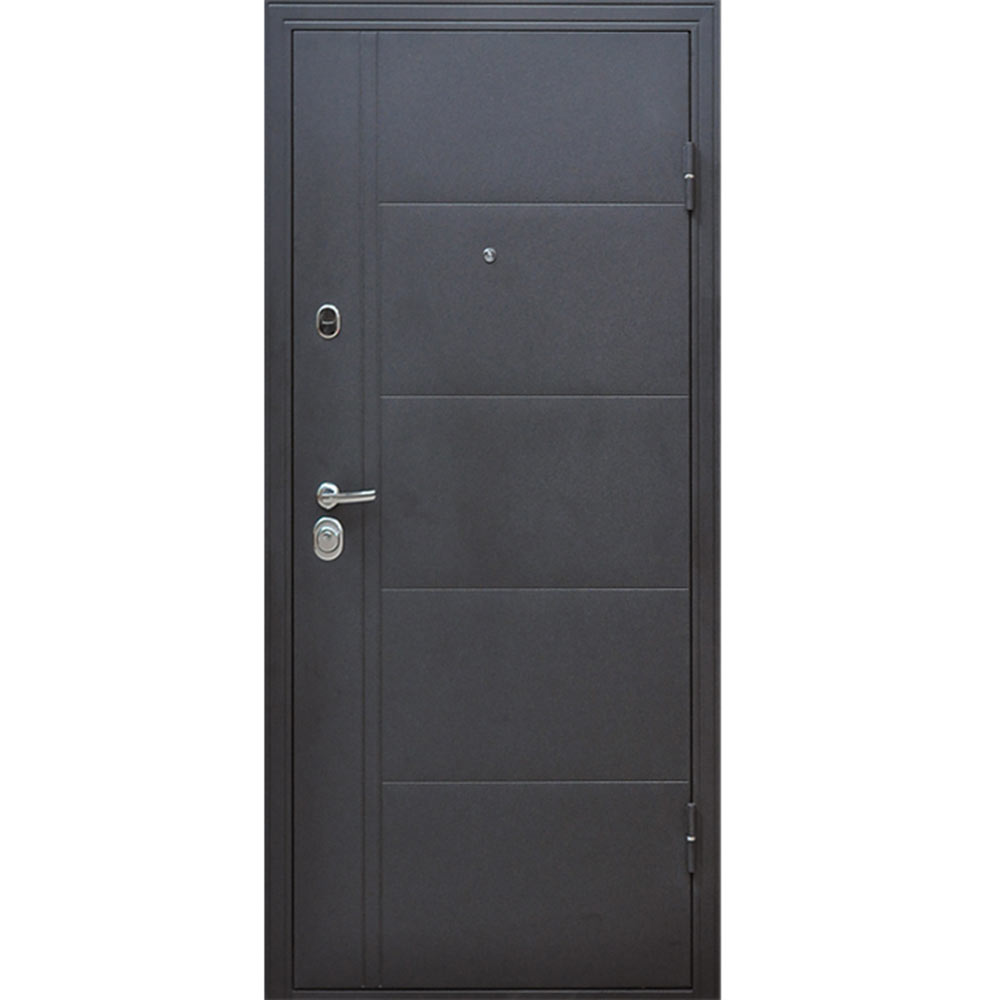 фото Дверь входная форпост эверест правая серый графит - беленый дуб 860х2050 мм