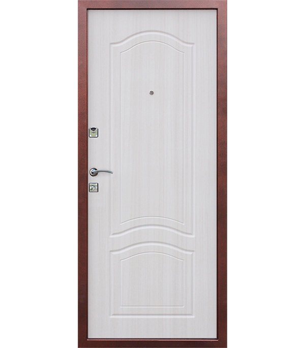фото Дверь входная ferroni dominanta левая медный антик - белый ясень 960х2050 мм