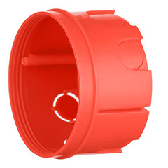 Подрозетник Промрукав (41559/80-0520) для бетона d76х42 мм 7 вводов красный IP20 безгалогенный
