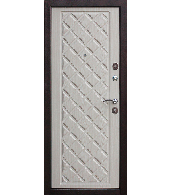 Дверь входная Kamelot правая вишня темная - беленый дуб 860х2050 мм