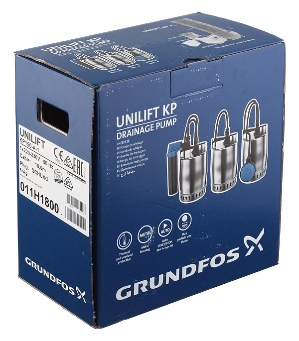 Насос дренажный Grundfos Unilift KP 150-A1 (011Н1800) для грязной воды 130 л/мин