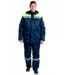 Куртка рабочая утепленная Delta Plus Экспертный-Люкс (WRUVEWLVJAGT) 48-50 рост 170-176 см цвет синий/лимонный