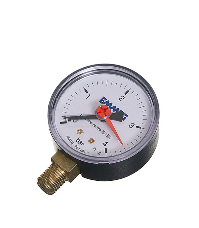 Манометр радиальный Emmeti 1/4" нар(ш) 4 бара d63 мм — купить в ...