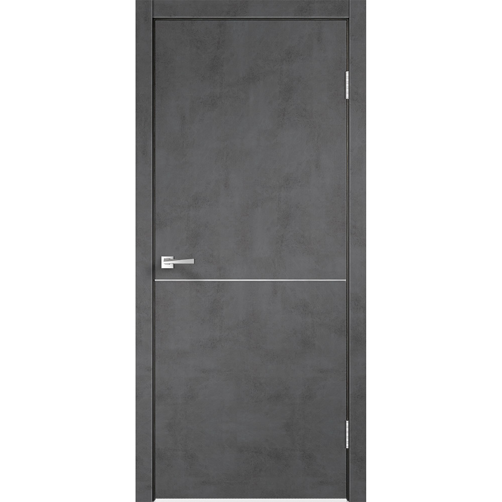 фото Дверное полотно velldoris techno м1 муар темно-серый глухое экошпон 900x2000 мм