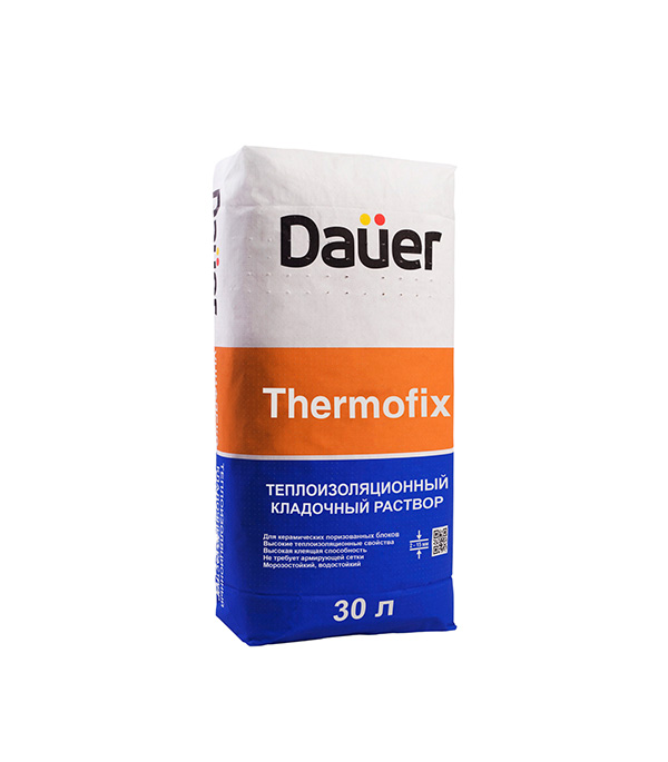 фото Смесь кладочная теплоизоляционный дауэр thermofix серый 20 кг dauer