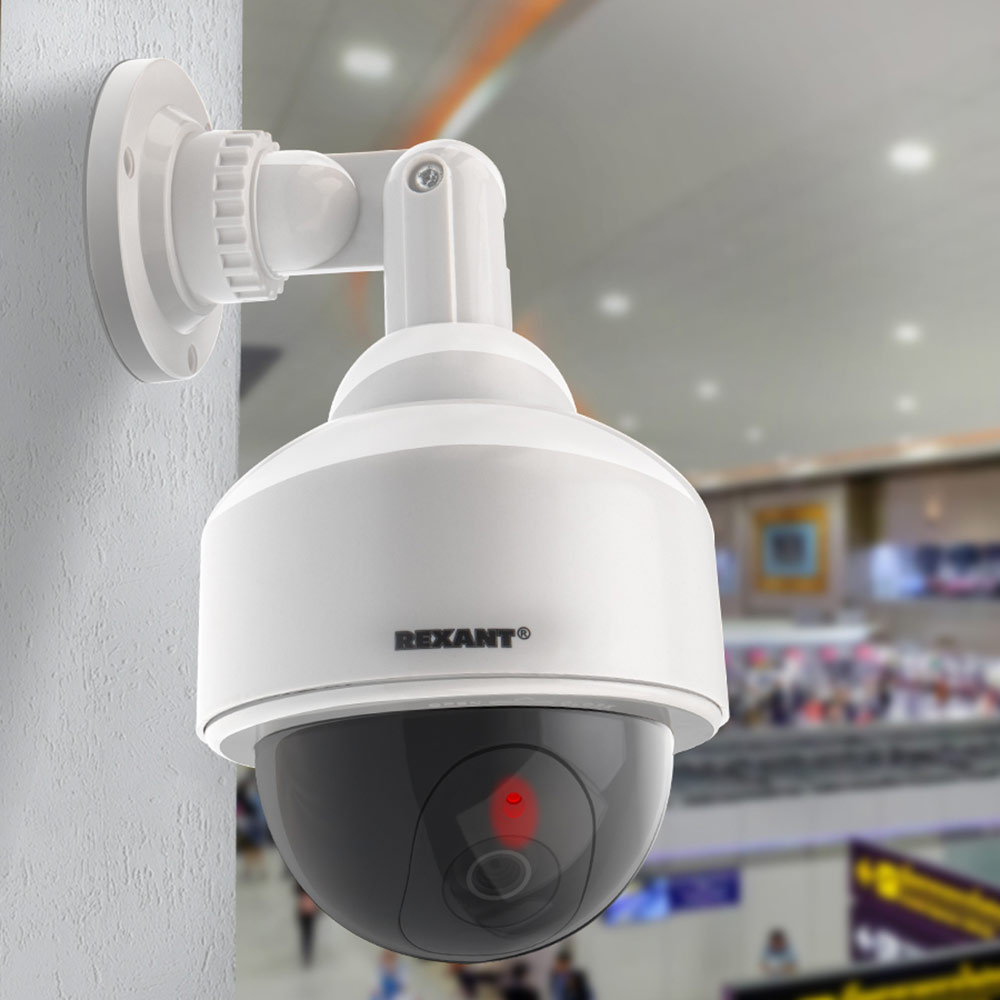 

Муляж видеокамеры купольный Rexant уличная установка белый