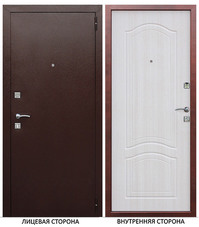 Дверь входная Ferroni Dominanta правая медный антик - белый ясень 960х2050 мм