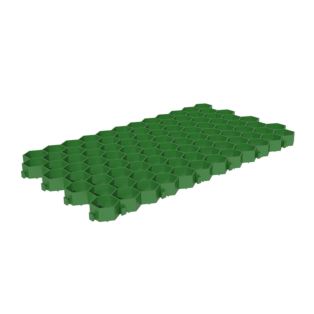 фото Решетка газонная пластиковая зеленая eco standart gidrolica с250 700х400х32,8 мм