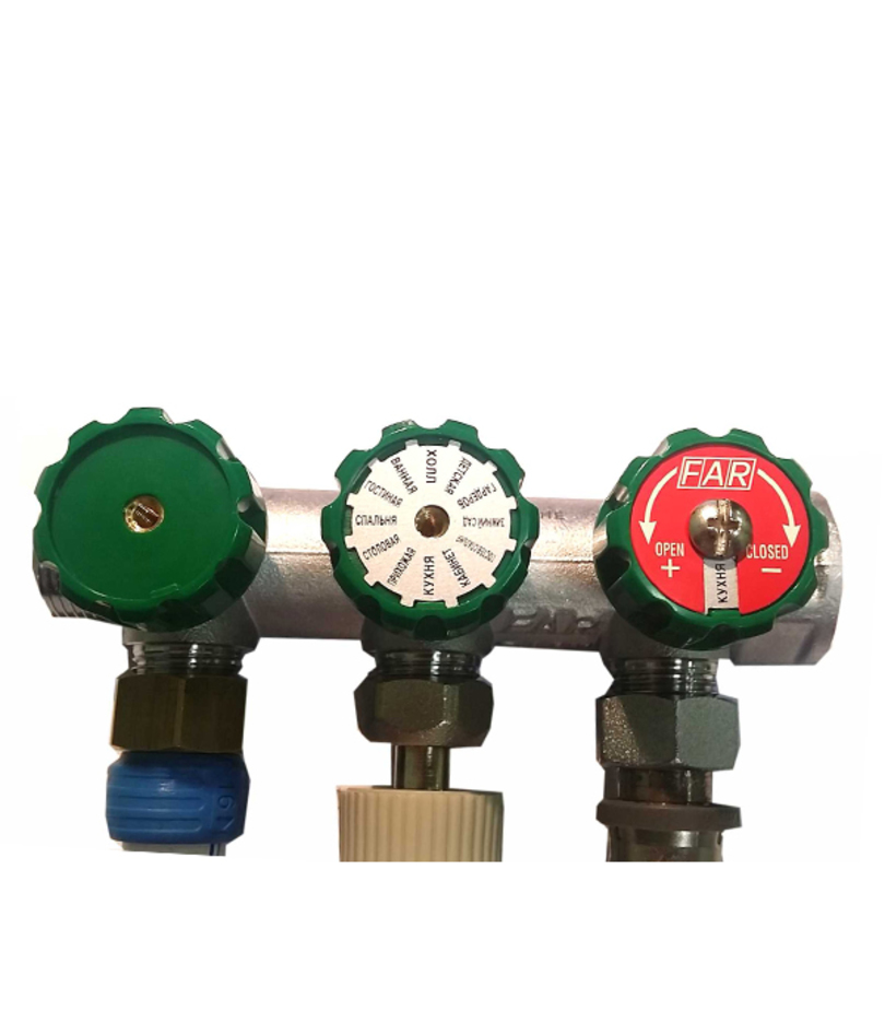Коллектор Far (FK 3822 134 TP) 1 ВР(г) х 3 выхода 3/4 НР(ш) х 1 НР(ш ...