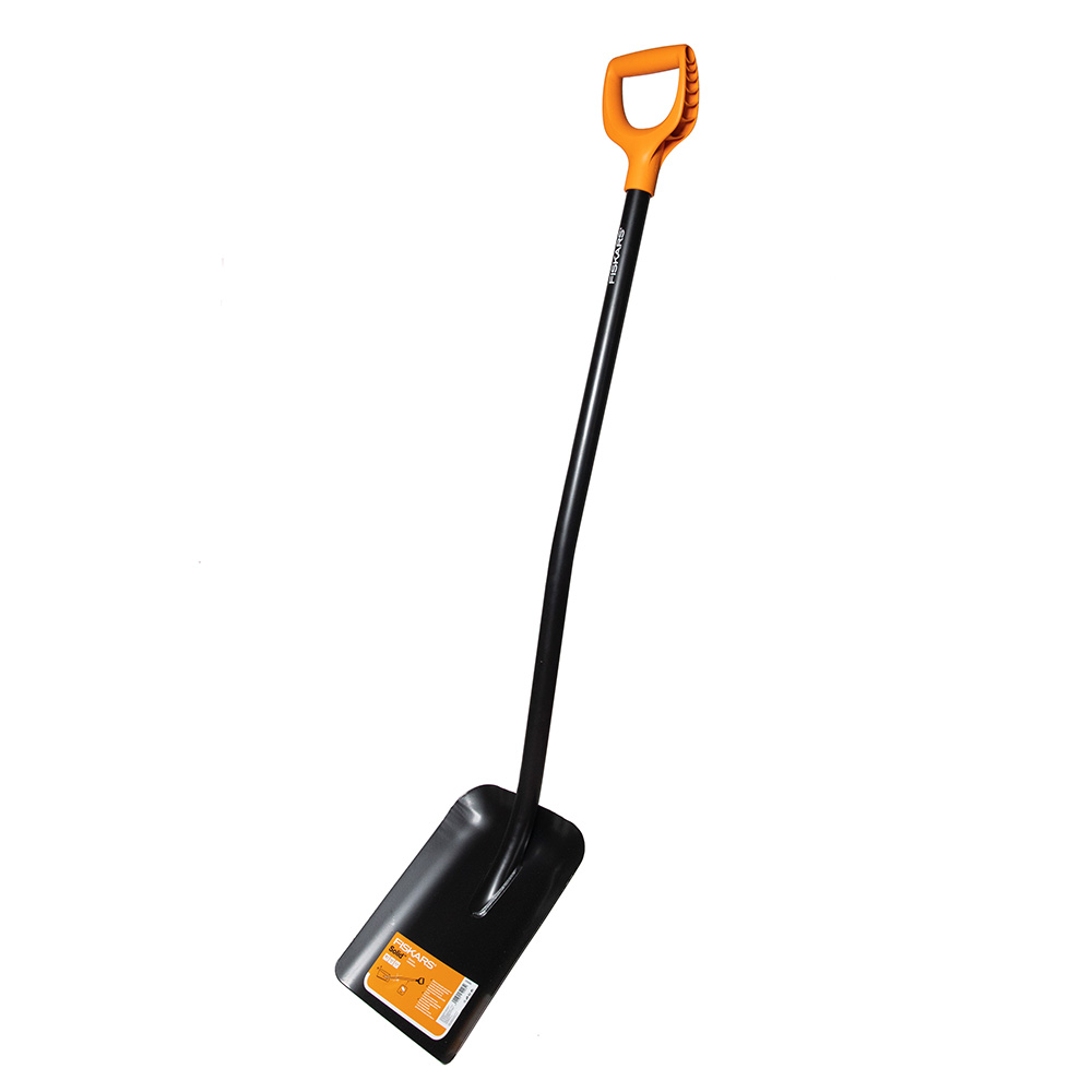 фото Лопата совковая fiskars solidtm (1026685) с металлическим черенком 1260 мм