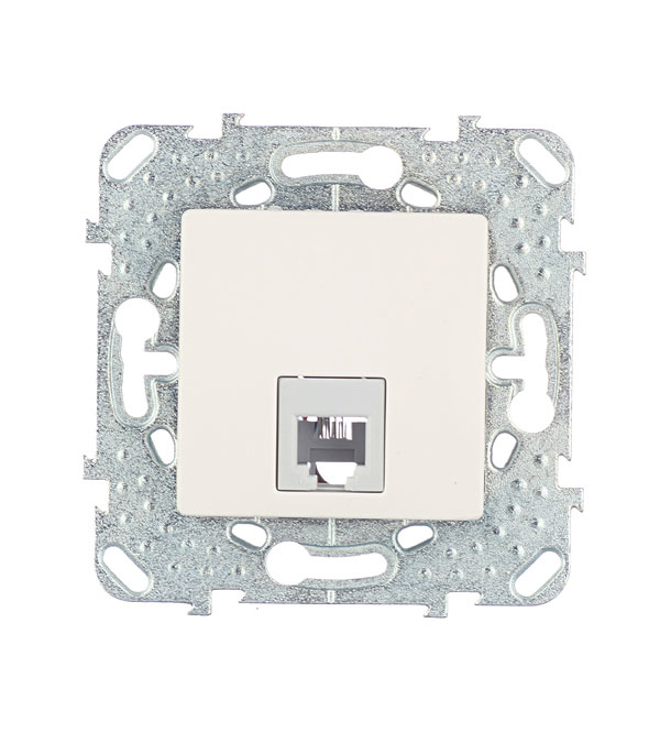 Розетка телефонная Schneider Electric Unica MGU5.492.25ZD скрытая установка бежевая один модуль RJ11 розетка телефонная с рамкой nilson touran 24121640 скрытая установка бежевая с одним модулем