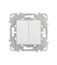 Выключатель schneider electric atlas design atn000151 двухклавишный скрытая установка белый