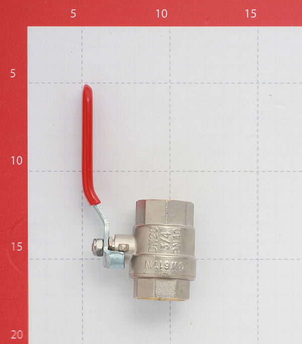 фото Кран шаровой латунный valtec base (vt.214.n.05) 3/4 вр(г) х 3/4 вр(г) ручка прямой