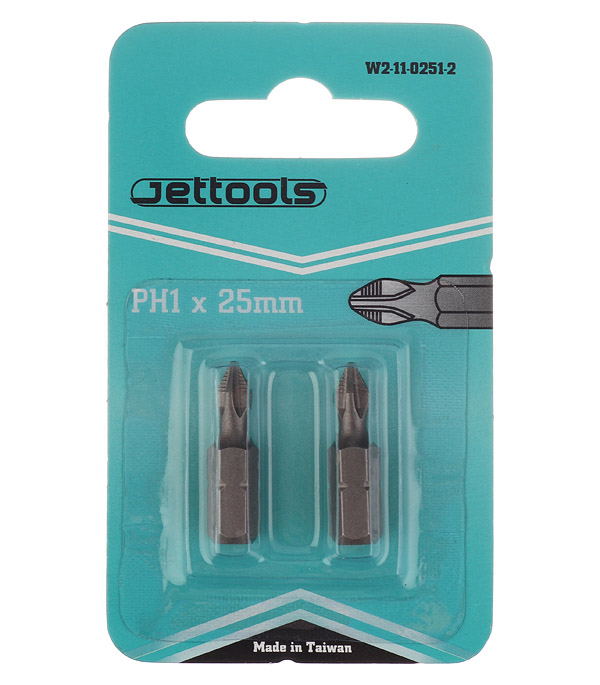 

Бита Jettools (W2-11-0251-2/TiN) PH1 25 мм магнитная (2 шт.)