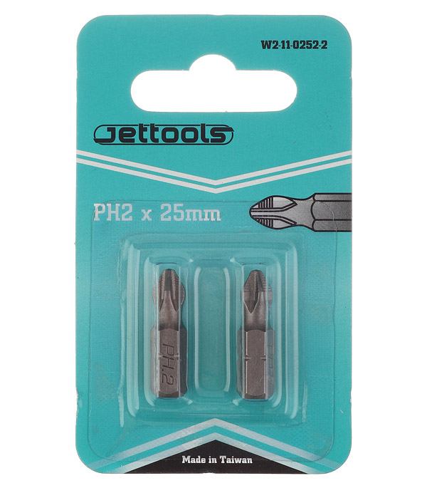

Бита Jettools (W2-11-0252-2) PH2 25 мм магнитная (2 шт.)