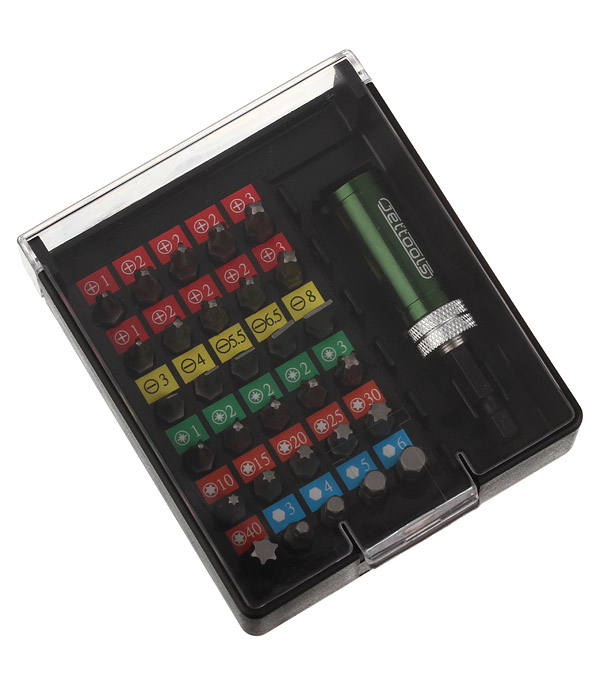 

Набор бит Jettools (W-4731) PH/ PZ/ SL / TORX/ HEX 89 мм с адаптером (31 шт.)