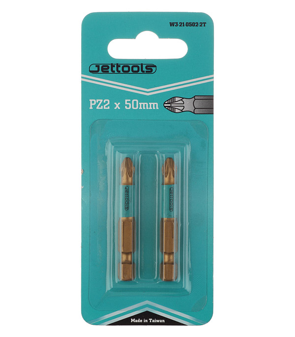 

Бита Jettools (W3-21-0502-2T) PZ2 50 мм магнитная с титановым покрытием (2 шт.)