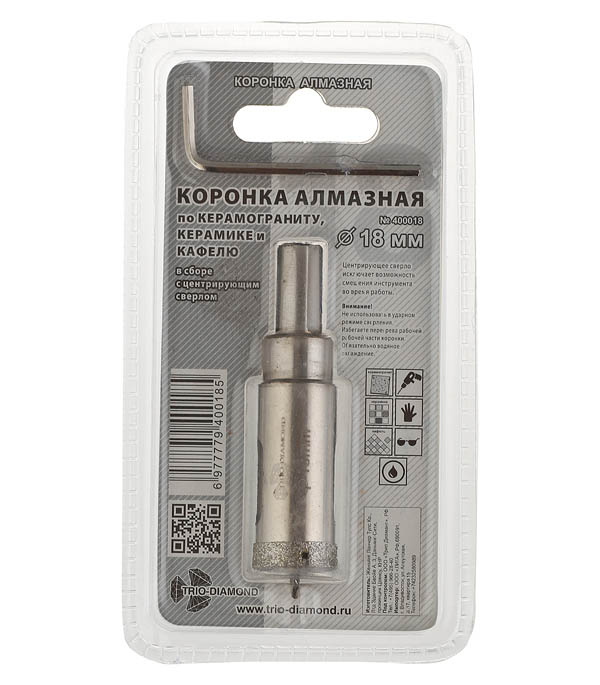 

Коронка алмазная Trio-Diamond (400018) по керамограниту d18 мм
