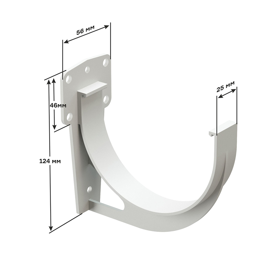 Крюк для настенного желоба кровельный размеры