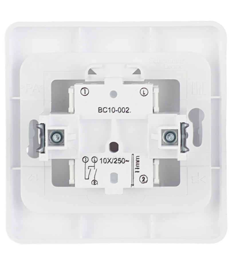 Выключатель двухклавишный скрытой установки schneider electric