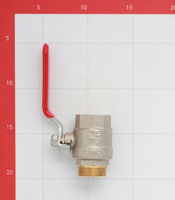 фото Кран шаровой латунный valtec base (vt.215.n.06) 1 вр(г) х 1 нр(ш) ручка прямой