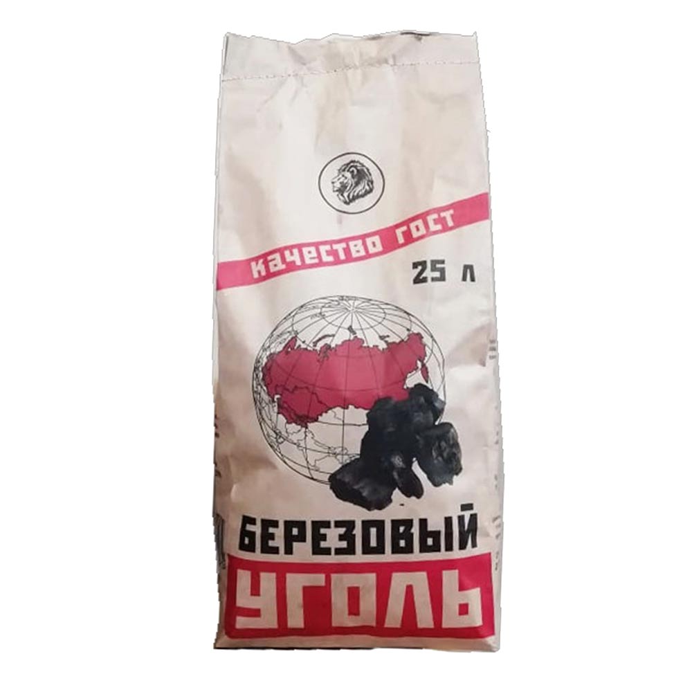 Уголь древесный березовый в крафт-мешке 2,4 кг 25 л от Петрович