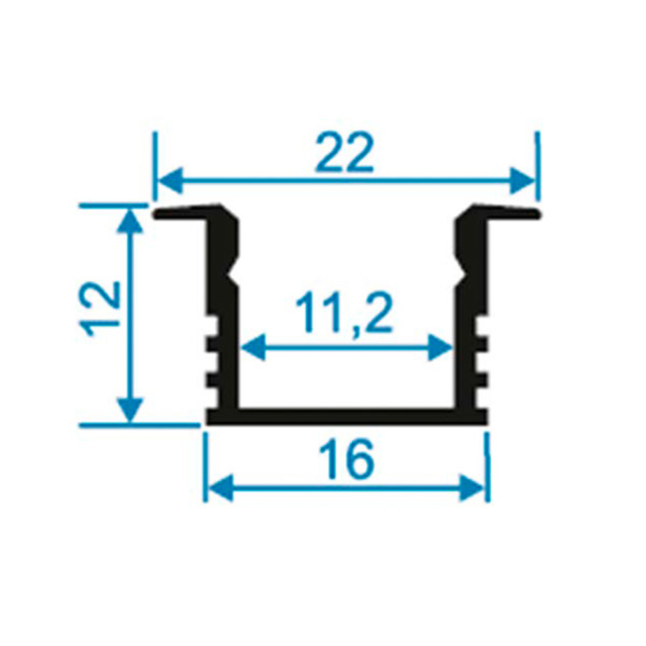 Врезной профиль для светодиодной ленты с рассеивателем