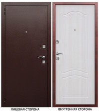 Дверь входная Ferroni Dominanta левая медный антик - белый ясень 960х2050 мм