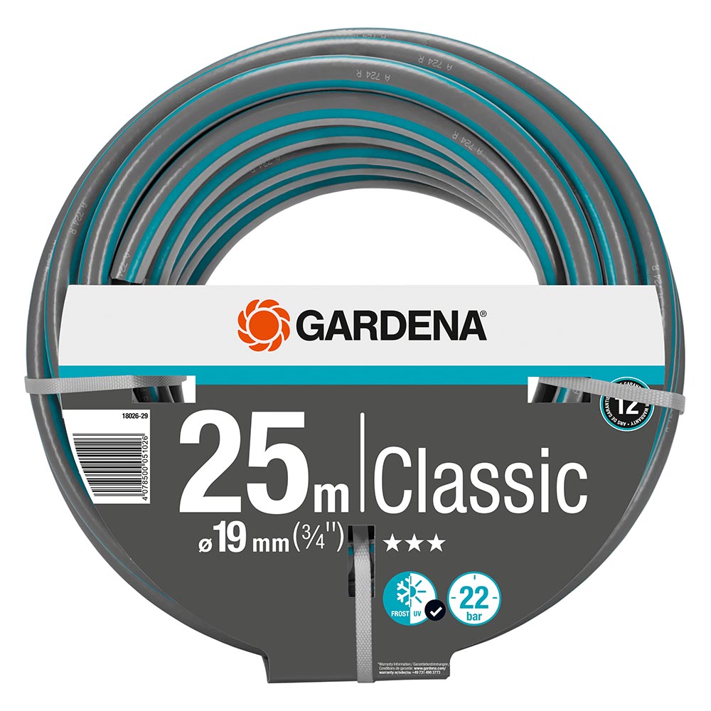 фото Шланг поливочный gardena classic 3/4" 25 м трехслойный (18026-29)