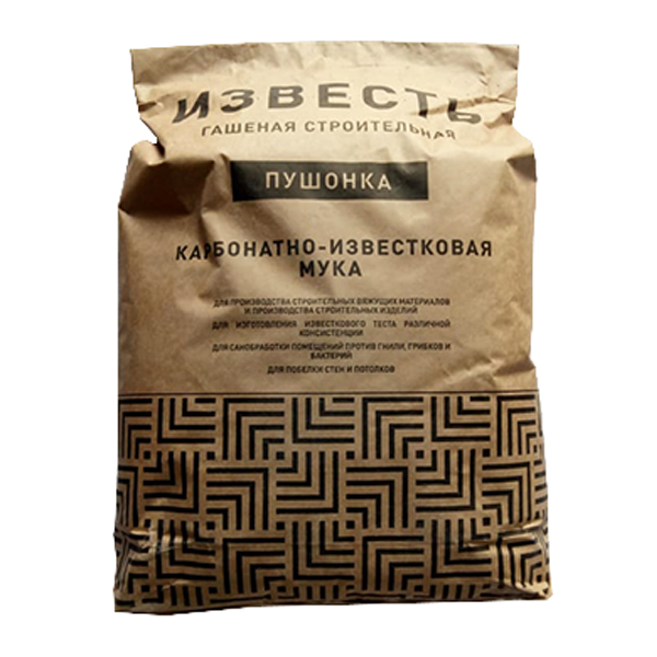 

Известь гашеная (карбонатно-известковая мука) 25 кг, Серый