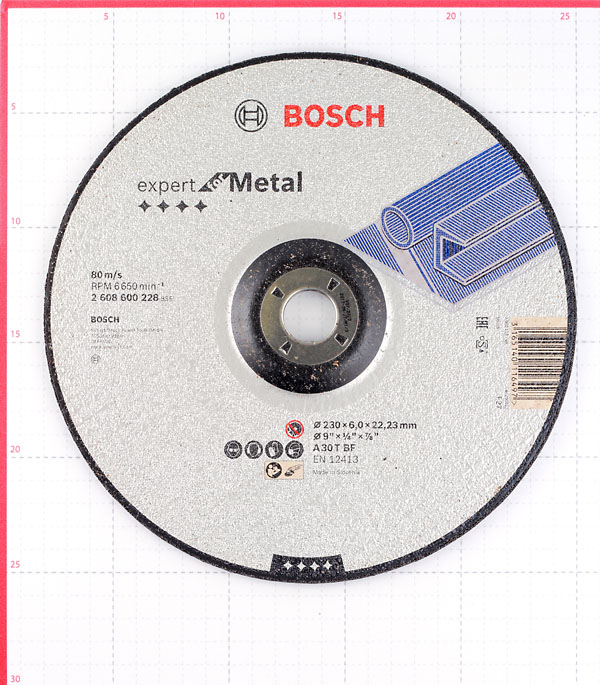 фото Круг зачистной по металлу bosch (2608600228) 230х22х6 мм вогнутый