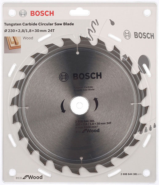 фото Диск пильный по дереву bosch optiline eco (2608644381) 230х30х2,5 мм 24 зуба