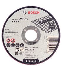 Круг отрезной по нержавеющей стали Bosch (2608600093) 115х22х2 мм