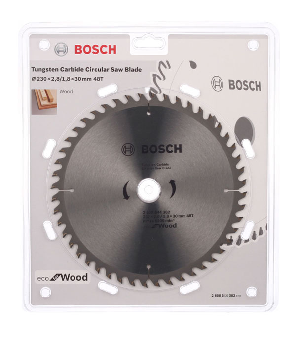 фото Диск пильный по дереву bosch optiline eco (2608644382) 230х30х2,5 мм 48 зубьев