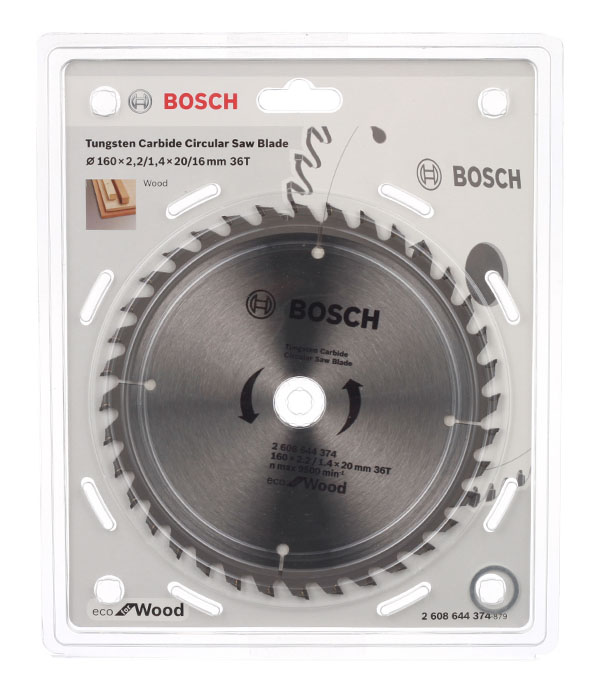 фото Диск пильный по дереву bosch optiline eco (2608644374) 160х16/20х2,5 мм 36 зубьев